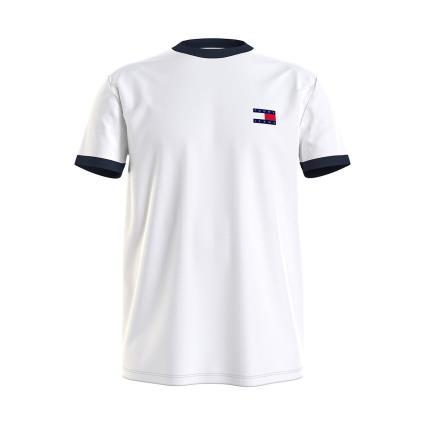 T-shirt com gola redonda, Badge Ringer