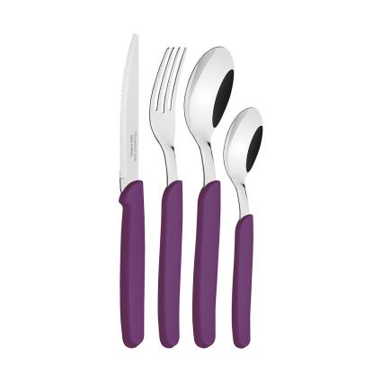 Faqueiro  Carmel Conj. 24 peças Roxo (Aço Inox)