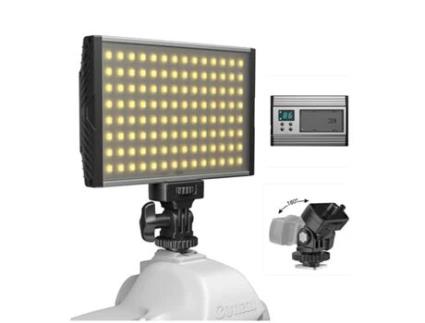 Iluminador Led para Dslr Luz + Bateria Np-F550 Bicolor 3200 a 5600 K