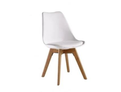 Cadeira de Jantar LIFE INTERIORS (83 x 44 x 48 x 46 - Couro Sintético - Branco)