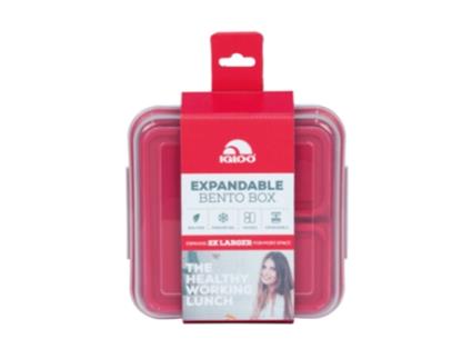 Marmita IGLOO com Compartimentos para Alimentos (Vermelho)