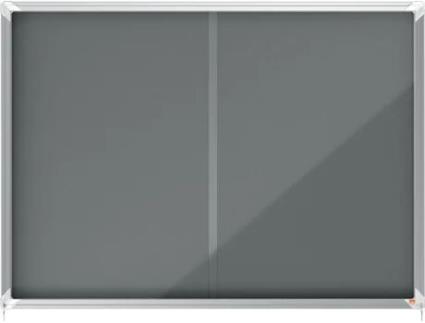 Suporte para Avisos NOBO Vitrine com chave 18XA4  Porta 2 Folhas (Cinzento - Feltro - Magnético: Não)