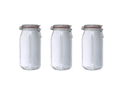 Conjunto De 3 Potes De Vidro 3L  - 908378