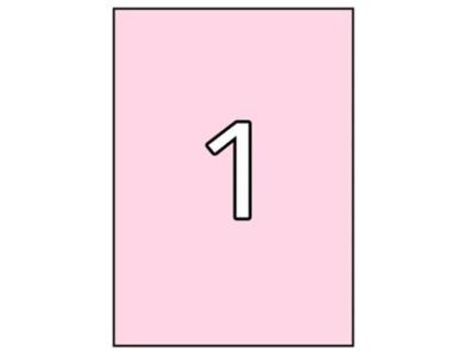 Etiquetas Adesivas A4 20 Folhas APLI (Rosa - 210 X 297 mm)