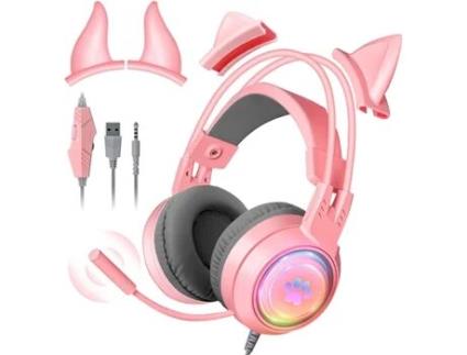 Auscultadores CHRONUS YXEJ - 1018 - 8hmy (Bluetooth - Rosa)