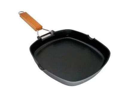 Grelhador WECOOK (20 x 20 cm - Alumínio Fundido - Preto)