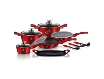 Trens de Cozinha BERLINGER HAUS (16-20-22-24 cm - Aluminio Forjado - Vermelho)