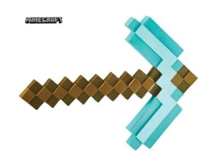 Adereço LIRAGRAM ESPAÑA Picareta de Minecraft (Azul e Castanho)