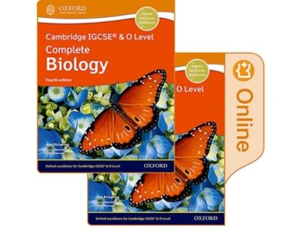 Livro cambridge igcse (r) & o level complete biology: print and enhanced online student book pack fourth edition de ron pickering (inglês)