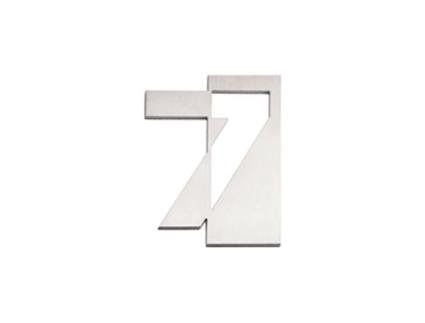 Placa Número 7 ESTAMP Inox 125 Mm