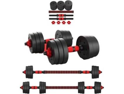 Conjunto de Halteres ??PERPETUAL Ajustáveis com Barra Conectada Home Gym (30 Kg)