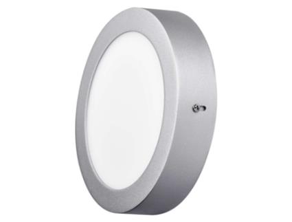 Painel LED EMOS 170 mm, Redondo, Conectado, Prata, Branco Neutro 12W