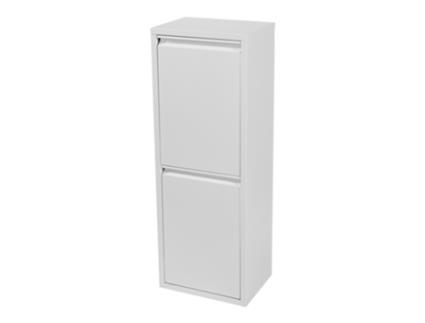 Móvel com 2 Caixotes do Lixo [EN.CASA] Sollentuna 28 L (Metal e Plástico - Branco - 93 x 33 x 25 cm)