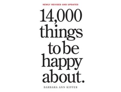 Livro 14,000 things to be happy about de barbara ann kipfer (inglês)