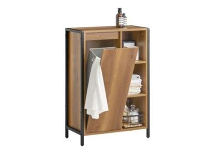 Armário de Casa de Banho SOBUY (60 x 30 x 90 cm - PB - Castanho)