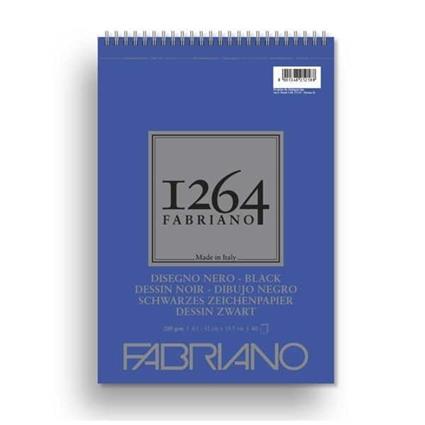 Fabriano - Bloco Preto: 200Gr, A3, 40 folhas