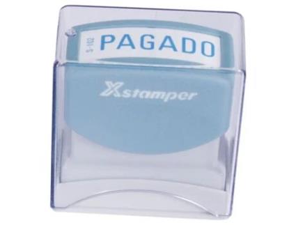 Carimbo Automático Pago Pré-Tintado Felixmania 13X42Mm