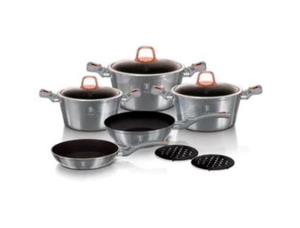 Trem de Cozinha Indução BERLINGER HAUS Moonlight Cinza 20-24-28 cm