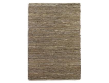 Tapete (60 x 120 - Couro e Algodão - Bege)