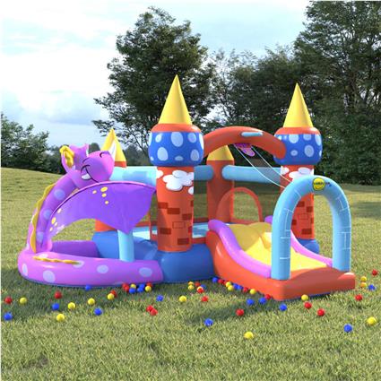 Happy Hop Insuflável com escorrega 350x346x240 cm PVC