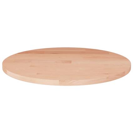 vidaXL Tampo de mesa redondo Ø50x1,5 cm carvalho maciço não tratado