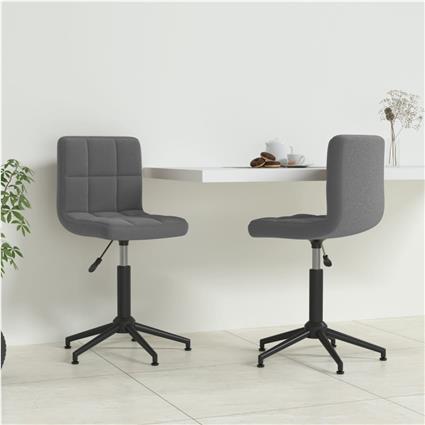 vidaXL Cadeiras de jantar giratórias 2 pcs veludo cinzento-escuro