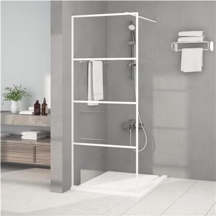 vidaXL Divisória de chuveiro branco 80x195 cm vidro ESG transparente