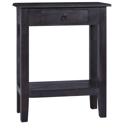 vidaXL Mesa consola c/ gaveta 60x30x75cm madeira de mogno maciça preto