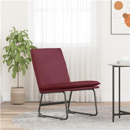 vidaXL Cadeira lounge 52x75x76 cm tecido vermelho tinto