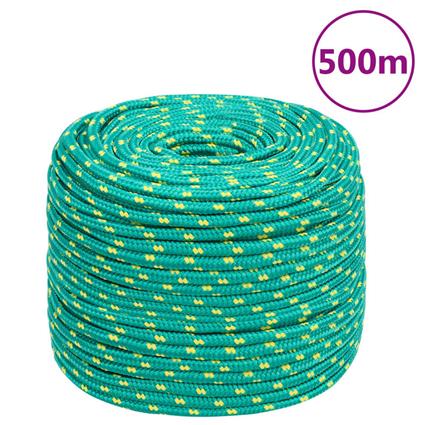 vidaXL Corda de barco 10 mm 500 m polipropileno verde