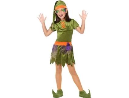 Fantasia para Crianças Duende Verde (5 Pcs) - 5-6 Anos