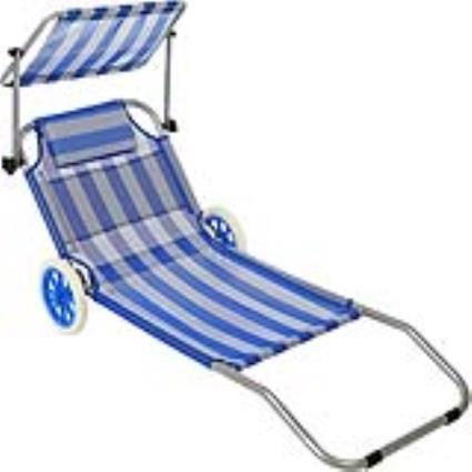 Espreguiçadeira de praia (150 x 52 x 62 cm)