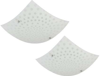 Conjunto de 2 Candeeiros de teto  600238 (E27 - Transparente - Vidro)