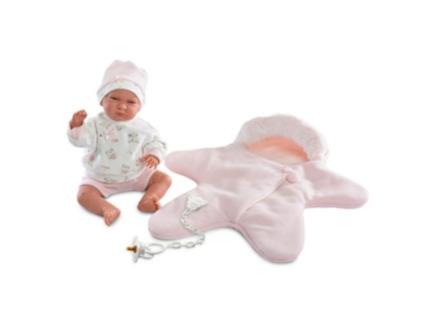 Bebé de Brincar  Lala de Pijama Branco e Rosa