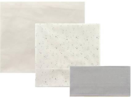 Lençóis para Berço  Sky Cinza (3Ps - 100x165 cm)