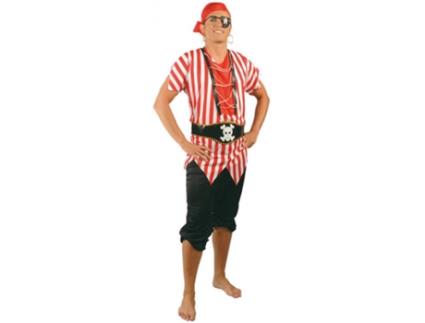 Fato de Homem  Pirata Vermelho (Tam: L)