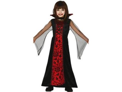 Fato de Menina  Condessa Vampira (Tam: 10 a 12 Anos)