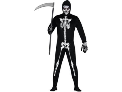 Fato de Homem  Esqueleto Encapuçado (Tam: M)