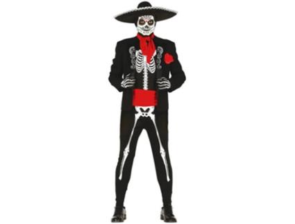 Fato de Homem  Esqueleto Mexicano (Tam: M)