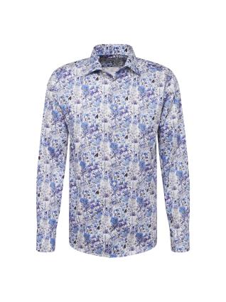 ETON Camisa  bege claro / índigo / azul claro / branco