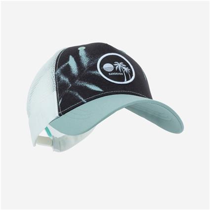 Boné de Voleibol de Praia Adulto Beach Style Trucker Tropical BRANCO/CAQUI