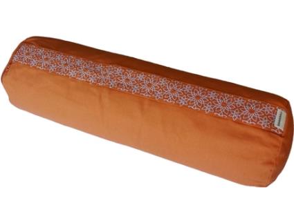 Bolster de yoga SAMARALI (Algodão - Laranja - 20 x 20 x 66 cm)