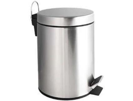 Papeleira com Pedal OMNYA EQUIPMENTS com Pedal 12L (Cinzento - Aço Inoxidável - 4 x 2.5 cm)