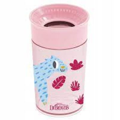 Copo 360 Sem Bocal Rosa Dr. Brown's