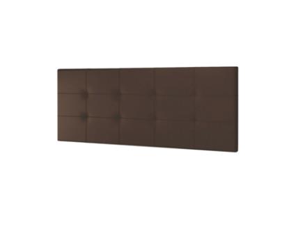 Cabeceira Mikonos JSHOME  (Chocolate - Pele - 140 cm / 160 cm x 60 cm x 8 cm)