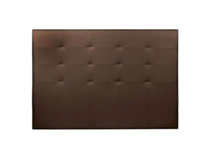 Cabeceira Delion JSHOME  (Chocolate - Pele - 140 cm / 160 cm x 110 cm x 8 cm)
