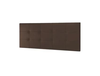 Cabeceira Mikonos JSHOME  (Chocolate - Pele - 140 cm / 160 cm x 60 cm x 8 cm)