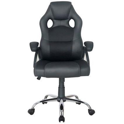 Equip Silla de Oficina - Diseño Ergonomico - Cuero PU de Alta Calidad - Reposabrazos Acolchados - Ajuste de Altura - Mecanismo d