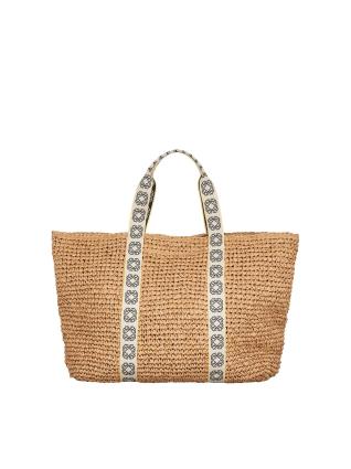 BeckSöndergaard Shopper 'Papel Berta'  nude / cinzento claro / preto