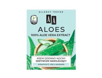 AA 100% Aloe Aloe Vera creme Extract dia-noite 50ml nutritivo e hidratante